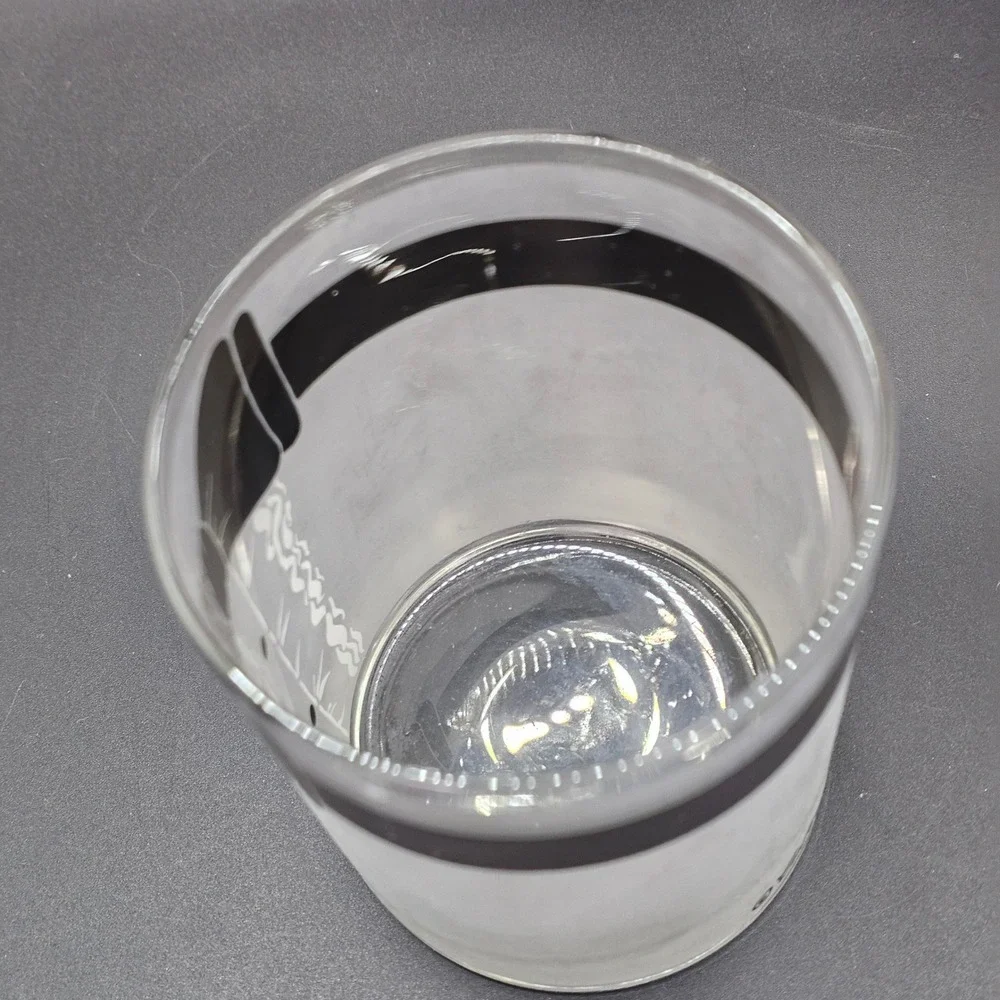 Vintage Culver Tuxedo Rocks Glass Mid Century‎ Black Tie Cocktail Barware